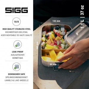 ظرف غذای استیل سیگ – Sigg Lunchbox Stainless Steel Gemstone Selenite