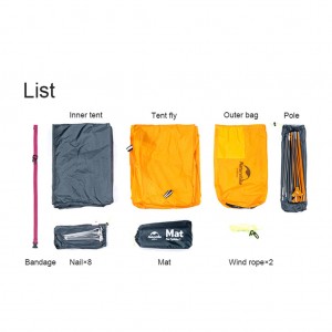 چادر کوهنوردی یک نفره نیچرهایک مدل Cycling Ultralight Silicone 20D