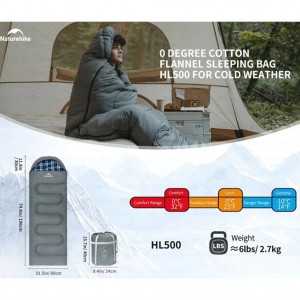 کیسه خواب الیاف نیچرهایک مدل HL500 کد CNK2450WS042