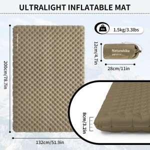 زیرانداز کیسه خواب بادی دونفره نیچرهایک مدل CNK2450WS012