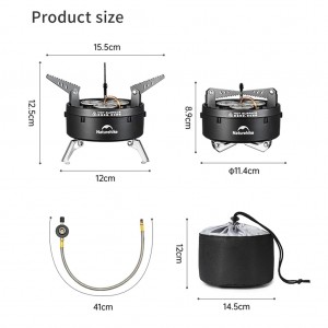 اجاق گاز سفری 3 شعله نیچرهایک مدل Dark Star