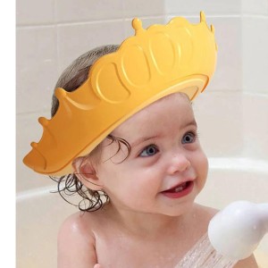 کلاه حمام نوزاد و کودک سیلیکونی طرح تاج