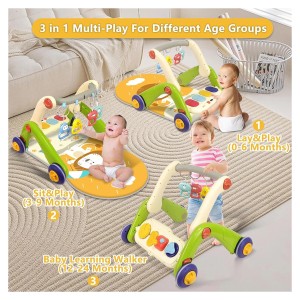 تشک بازی پیانویی و واکر موزیکال 3 کاره ویوا کیدز Viva Kids