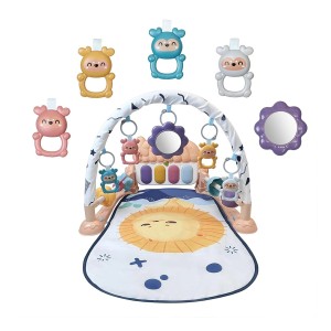 تشک بازی و پیانو نوزاد طرح شیر صورتی ویوا کیدز Viva Kids