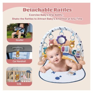 تشک بازی و پیانو نوزاد طرح شیر صورتی ویوا کیدز Viva Kids