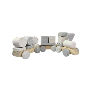 قطار چوبی اسباب بازی و دکوری اتاق کودک