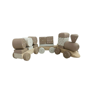 قطار چوبی اسباب بازی و دکوری اتاق کودک