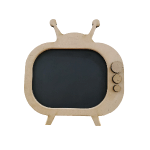 تخته سیاه تلویزیونی چوبی  ( برای نوشتن اسم  )