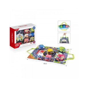 ست اسباب بازی ماشین پولیشی به همراه مت 7 تکه هانگر HUANGER کد ( He 0252 )