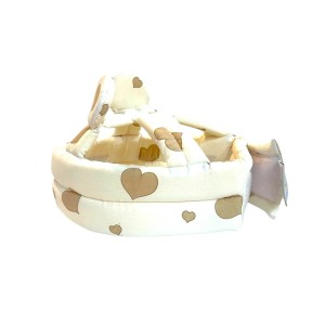 کلاه ضربه گیر سر کودک طرح گوش دار قلب کرم