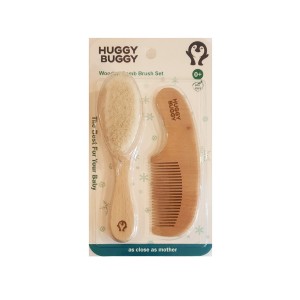 شانه و برس چوبی نوزاد هاگی باگی huggy buggy