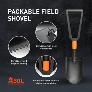 بیل سفری سول مدل Survival Packable Field Shovel