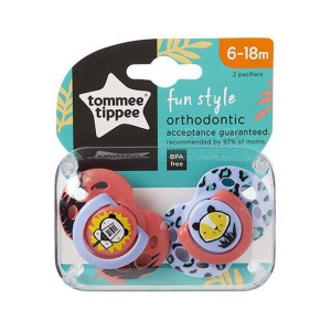 پستانک ارتودنسی تامی تیپی مدل شیر و پلنگ مجموعه 2 عددی