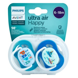 پستانک ultra air happy دو عددی Avent (6 تا 18 ماه)