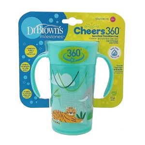 لیوان 360 درجه سبز طرح جنگل 300 میل دکتر براونز (اورجینال)