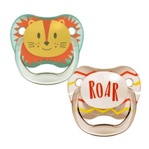 پستانک 2 عددی ارتودنسی سر کج دکتر براونز طرح شیر  (0m – 6m) اورجینال