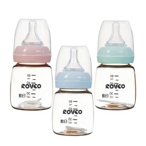 شیشه شیر 80 میلی لیتر نوزاد Rovco ( قند داغ خوری )