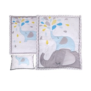 سرویس خواب کودک طرح فیل آبی مجموعه 3 عددی