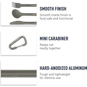 sea to summit  Alpha Light Spoon, Fork & Knife Set