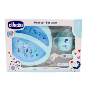 ست 4 تکه ظرف غذا سیکو Cihcco طرح اسب آبی رنگ آبی