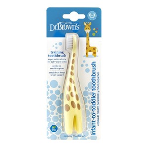 مسواک آموزشی (0 تا 3 سال) دکتر براونز طرح زرافه (اورجینال)