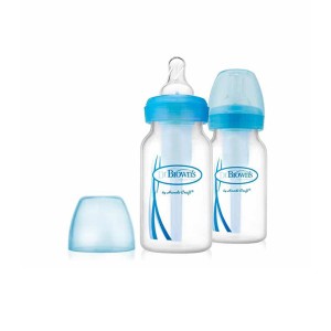 شیشه شیر طلقی 2عددی آپشن پلاس 120 میل آبی دکتر براونز اورجینال