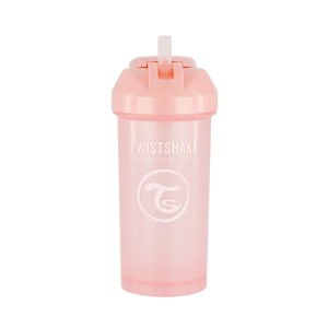 لیوان نی دار 360 میل تویست شیک صورتی (صدفی) TWISTSHAKE