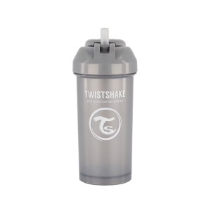 لیوان نی دار 360 میل تویست شیک طوسی (صدفی) TWISTSHAKE