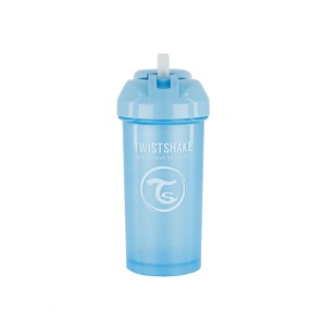 لیوان نی دار 360 میل تویست شیک آبی (صدفی) TWISTSHAKE