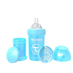 شیشه شیر طلقی 180میل تویست شیک آبی (صدفی) TWISTSHAKE