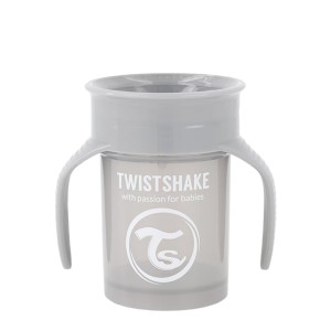 لیوان 360 درجه 240 میل تویست شیک طوسی (پاستلی)