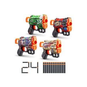 پک 4 تایی تفنگ اسباب بازی ایکس شات سری Skins مدل Menace