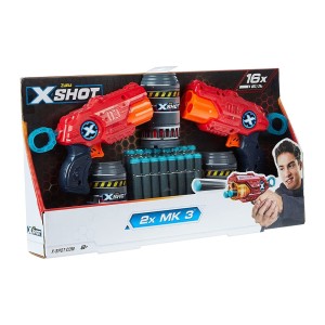 پک 2 تایی تفنگ‌ اسباب بازی ایکس شات مدل MK3