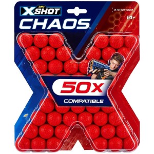 تیر فومی توپی 50 تایی اکس شات X-Shot سری Chaos