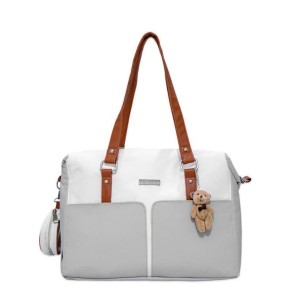 کیف چرم لوازم مادر و کودک طرح عروسک دار کوکالو cocalo ( رنگ طوسی )