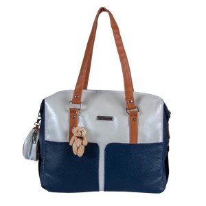 کیف چرم لوازم مادر و کودک طرح عروسک دار کوکالو cocalo ( رنگ سرمه ایی )