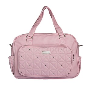 کیف لوازم مادر و کودک طرح چرم دگمه دار کوکالو cocalo ( رنگ صورتی )