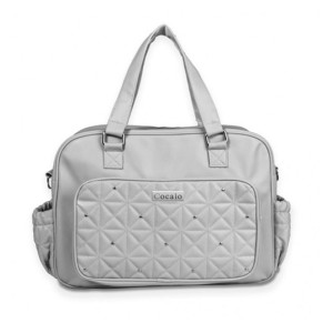 کیف لوازم مادر و کودک طرح چرم دگمه دار کوکالو cocalo ( رنگ طوسی )