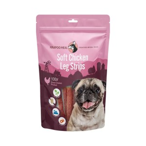 تشویقی سگ هاپومیل مدل استریپ نرم ران مرغ Soft Chicken Leg Strips