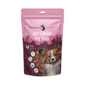 تشویقی سگ هاپومیل مدل نخودی نرم ران مرغ  Soft Chicken Leg Bites