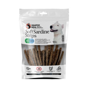 تشویقی سگ هاپومیل مدل استریپ نرم ساردین Soft Sardine Strips