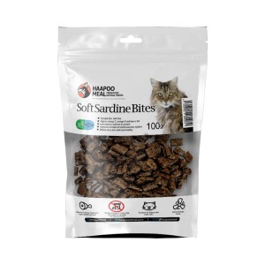 تشویقی گربه هاپومیل مدل نخودی نرم ساردین Soft Sardine Bites