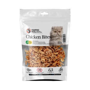 تشویقی گربه هاپومیل مدل نخودی سینه مرغ Chicken Chest Bites