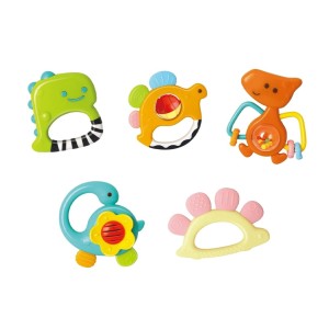 اسباب بازی ست جغجغه و دندانگیر دایناسور هولی تویز مدل Dinosaur Rattles and Teethers