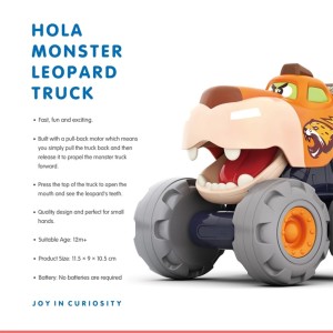 هولا تویز Leopard Truck with Pull Back Motor