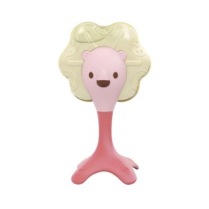 جغجغه و دندان گیر هولی تویز مدل Pink Cooling Teether