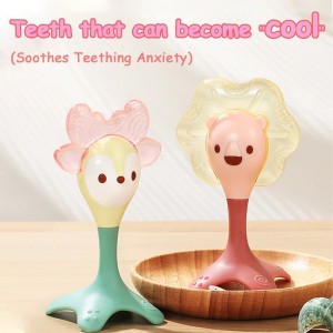 جغجغه و دندان گیر هولی تویز مدل Pink Cooling Teether