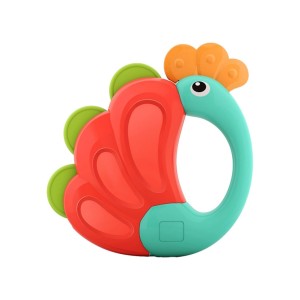 جغجغه و دندان گیر هولی تویز طرح طاووس E318B-1