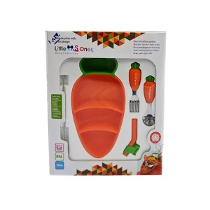 ست ۵ تکه ظرف غذا سیلیکونی طرح هویج لیتل وان