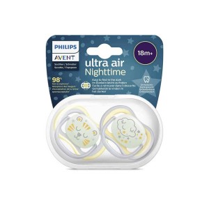 پستانک الترنایت اونت +18 ماه مدل شیر و ابر شب رنگ  PHILIPS AVENT